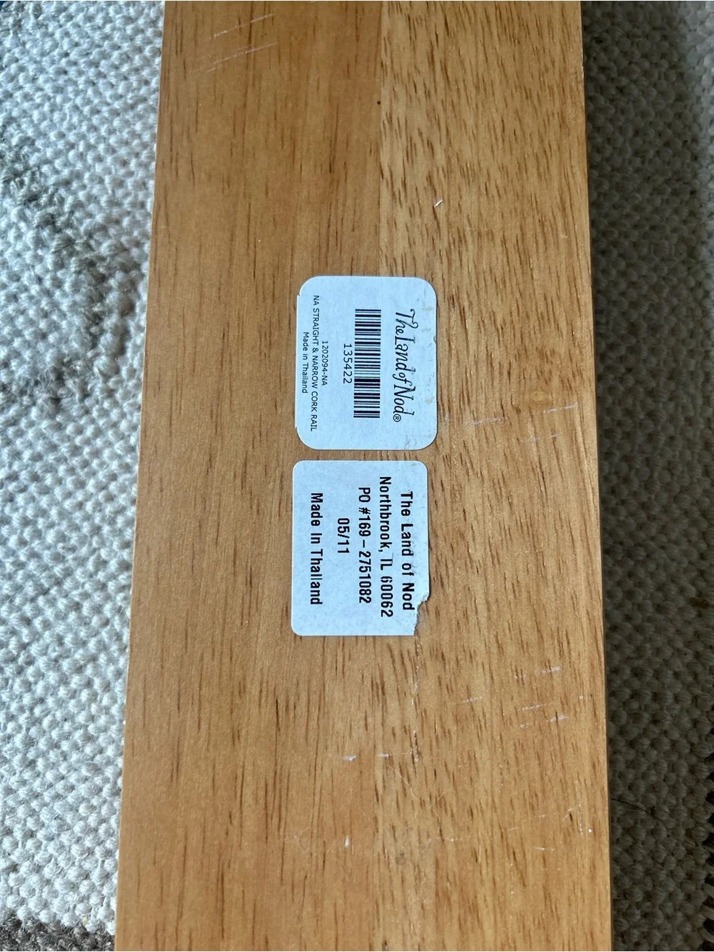 Land Of Nod Cork board Wall Strips Hooks Rare find set lot 3